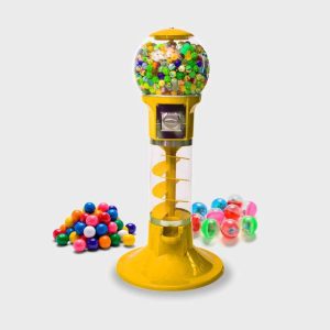 Dispensador de Chicles y o Juguetes MODELO ESPIRAL PARA CAPSULAS YELLOW MEDIDA BALL 27*25