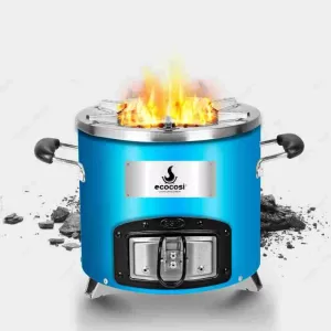 Ecocosi parrilla cocina a carbón blue multiusos C26-12 BLUE