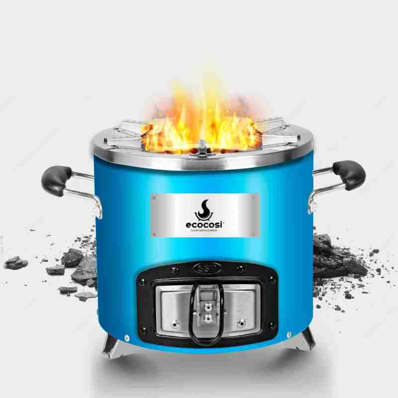 Ecocosi parrilla cocina a carbón blue multiusos C26-12 BLUE